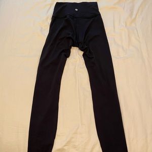 High waisted black wunder under lulu lemon